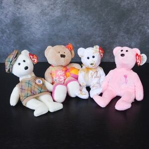 Beanie Babies Wailea Signature Promise Breast Cancer Tour Teddy Golf Bear Lot